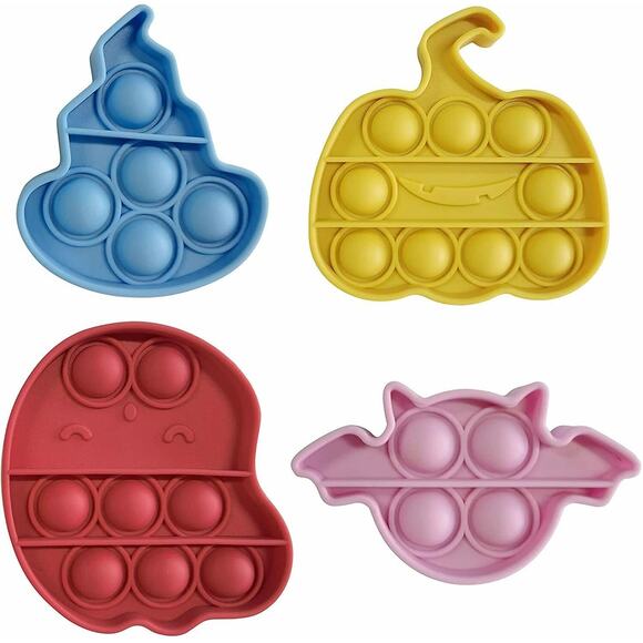 Halloween Skull Pop Sensory Fidget Toys, Huge Black Pop Puzzles with 4 Pcs Large - Picture 4 of 9